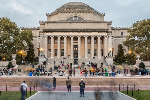 The two prestigious schools are Columbia University located in New York City, New York.